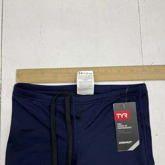 TYR Navy Blue Solid Boy Jammer Shorts Boys Size Large NEW